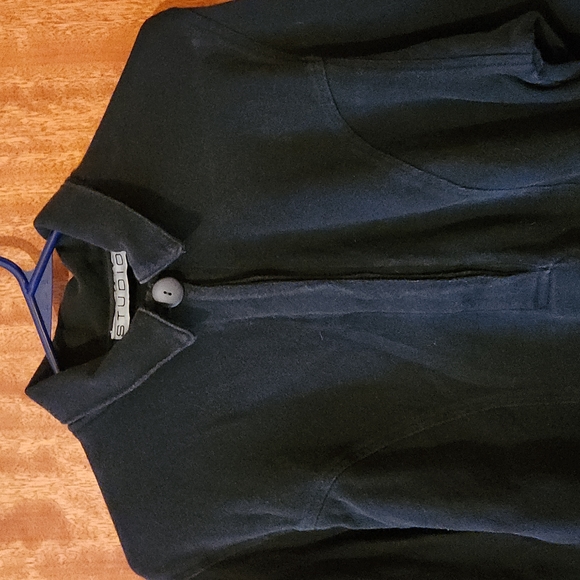 💯80's Vintage Black Pull-Over Collared Top - Picture 2 of 9